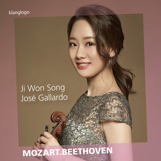 the album cover for Beethoven / Mozart - Ji Won Song Plays Mozart & Beethoven