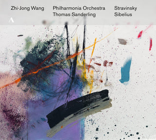 the album cover for Stravinsky / Philharmonia Orchestra - Sibelius & Stravinsky Violin Concertos