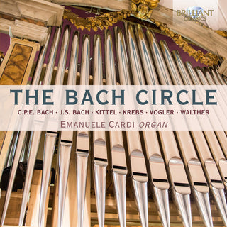 the album cover for Emanuele Cardi - Bach Circle