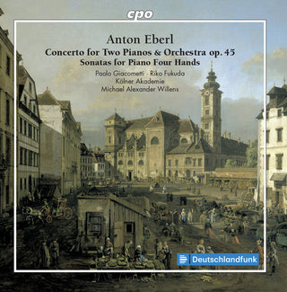 the album cover for Eberl / Giacometti / Fukuda - Concerto for Two Pianos & Orchestra 45