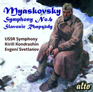the album cover for Ussr Symphony Orchestra / Kirill Kondrashin - Myaskovksy: Symphony 6 / Slavonic Rhapsody