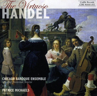 the album cover for John Mark Rozendaal - Virtuoso Handel
