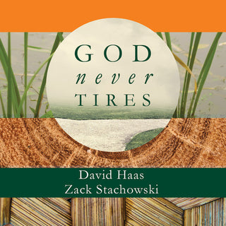 the album cover for David Haas - God Never Tires