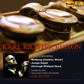 the album cover for Mozart / Haydn - Flute Concertos