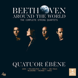 the album cover for Quatuor Ebene - Beethoven Around the World: The Complete String Quartets
