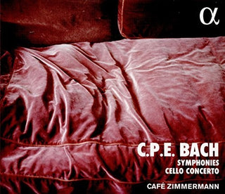 the album cover for C Bach PE / Zimmermann - Symphonies & Cello Concerto