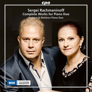 the album cover for Rachmaninoff / Genova & Dimitrov Piano Duo - Complete Works for Piano Duo