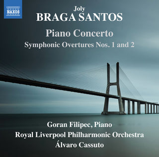 the album cover for Santos - Piano Concerto / Symphonic Overtures 1 & 2