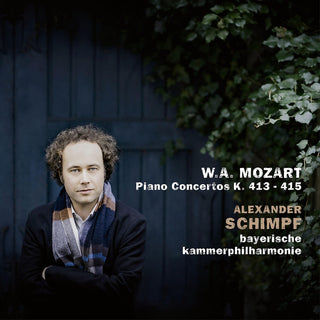 the album cover for Mozart / Schimpf / Adorjan - Piano Concertos 413-415