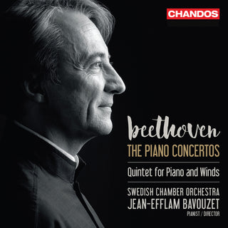 the album cover for Beethoven / Bavouzet / Swedish Chamber Orch - Piano Concertos