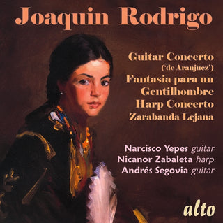 the album cover for Narciso Yepes / Zabaleta,Nicanor / Segovia,Andres - Rodrigo: Guitar Concerto ('de Aranjuez') / Fantasia para un Gentilhomb