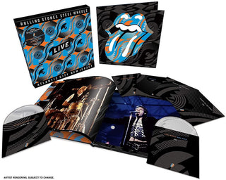 the album cover for The Rolling Stones - Steel Wheels Live: Live From Atlantic City, NJ, 1989 [3CD/2DVD/Blu-ray Deluxe Edition]