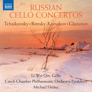 the album cover for Tchaikovsky / Qin - Russian Cello Concertos