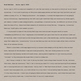 the album cover for Brad Mehldau - Suite: April 2020