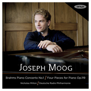 the album cover for Joseph Moog - Brahms: Piano Concerto No. 1