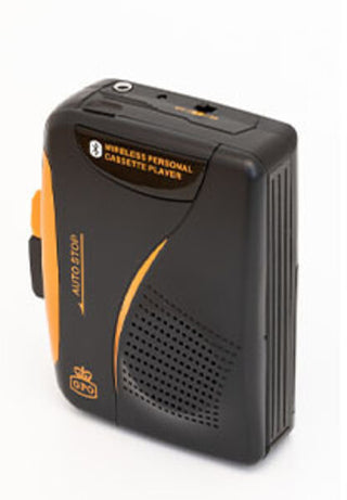 GPO W/938B/BT Bluetooth Portable Cassette Player (Black/Yellow)