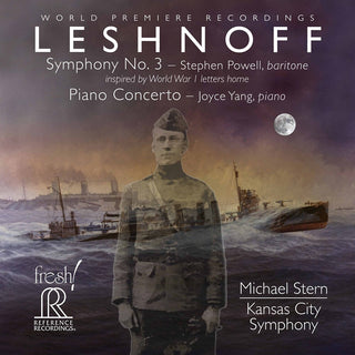 the album cover for Leshnoff / Powell / Stern - Symphony 3 / Piano Concerto