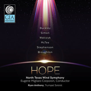 the album cover for Broughton / North Texas Wind Symphony - Hope