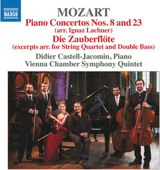 the album cover for Mozart / Castell-Jacomin - Piano Concertos 8 & 23 / Die Zauberflote
