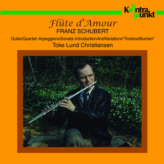 the album cover for Schubert / Christiansen - Guitar Quartet / Arpeggione Sonata