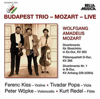 the album cover for Mozart / Budapest Trio - Live