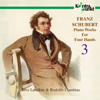 the album cover for Schubert / Lonskov / Llmbias - Piano Works for 4 Hands