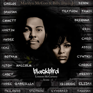 the album cover for Marilyn McCoo & Billy Davis Jr. - Blackbird: Lennon-McCartney Icons