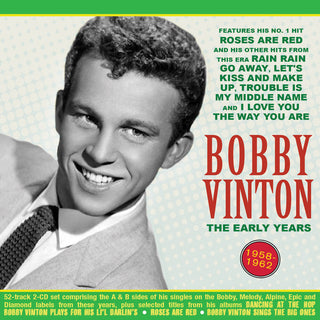 the album cover for Bobby Vinton - Early Years 1958-62