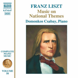 the album cover for Liszt / Csabay - Music On National Themes