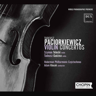 the album cover for Paciorkiewicz / Klocek / Gadzina - Violin Concertos