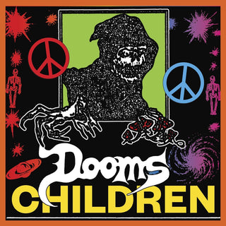 the album cover for Dooms Children - Dooms Children [Indie Exclusive Limited Edition Black w/ Yellow Splatter & Black w/ Blue Splatter LP]
