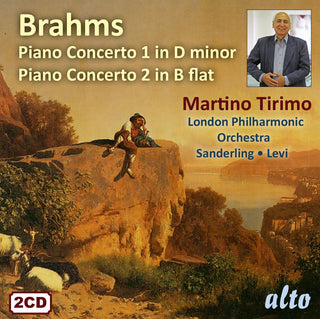 the album cover for Martino Tirimo  / London Philharmonic Orchestra - Brahms: Piano Concertos Nos. 1 & 2