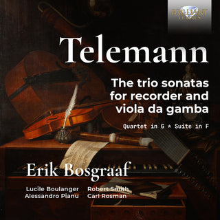 the album cover for Telemann / Bosgraaf / Pianu - Trio Sonatas For Recorder