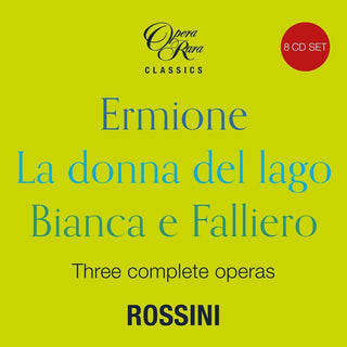 the album cover for Gregory Kunde - Rossini In 1819 - Three Complete Operas (Ermione