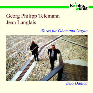 the album cover for Telemann / Langlais / Duo Danica - Works for Oboe & Organ