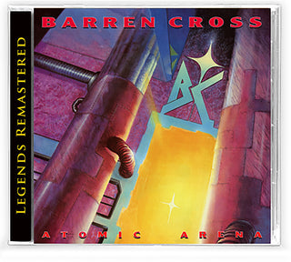 the album cover for Barren Cross - Atomic Arena