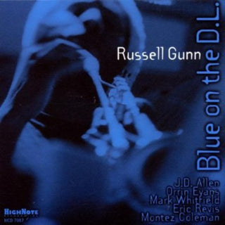 the album cover for Russell Gunn - Blue on the D.L.