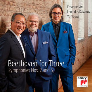 the album cover for Ma, Yo-Yo / Kavakos, Leonidas / Ax, Emanuel - Beethoven for Three: Symphonies Nos 2 & 5