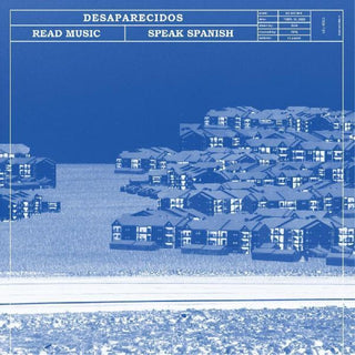 the album cover for Desaparecidos - Read Music/Speak Spanish: Remastered [Transparent Blue LP]