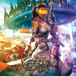 the album cover for Kerion - Cloudriders: Age Of Cyborgs
