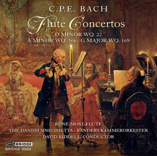 the album cover for C Bach .P.E / Danish Sinfonietta - Flute Concertos