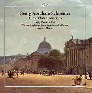 the album cover for Schneider / Riet - Three Flute Concertos