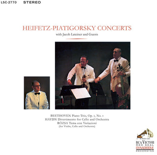 the album cover for Jascha Heifetz - Heifetz - Piatigorsky Concerts (Hybr)
