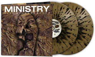 Ministry- Live Necronomicon - Black/gold Splatter