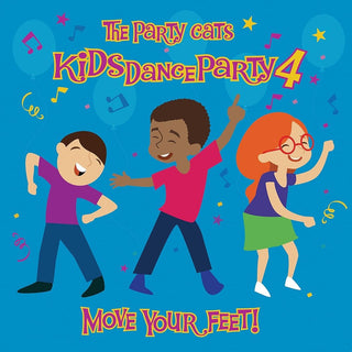 the album cover for Party Cats - Kids Dance Party 4: Move Your Feet