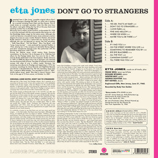 the album cover for Etta Jones - Don't Go To Strangers - 180-Gram Blue Colored Vinyl
