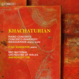 the album cover for Khachaturian / Sughayer - Concertante Works For Pian (Hybr)