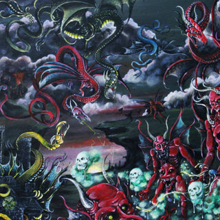 the album cover for Daeva - Through Sheer Will & Black Magic...