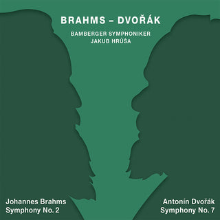 the album cover for Brahms / Bamberger Symphoniker / Hrusa - Brahms: Sym No 2 Op 73 D Maj / Dvorak: Sym 7 Op 70