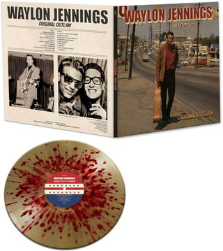 Waylon Jennings- Original Outlaw - Red/gold Splatter